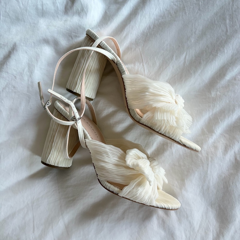 Loeffler Randall // NEW Camellia Pearl Pleated Bow Heel - Picture 8 of 10